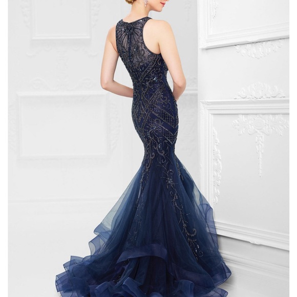 Ivonne D by mon cheri black beaded evening gown - Picture 5 of 5